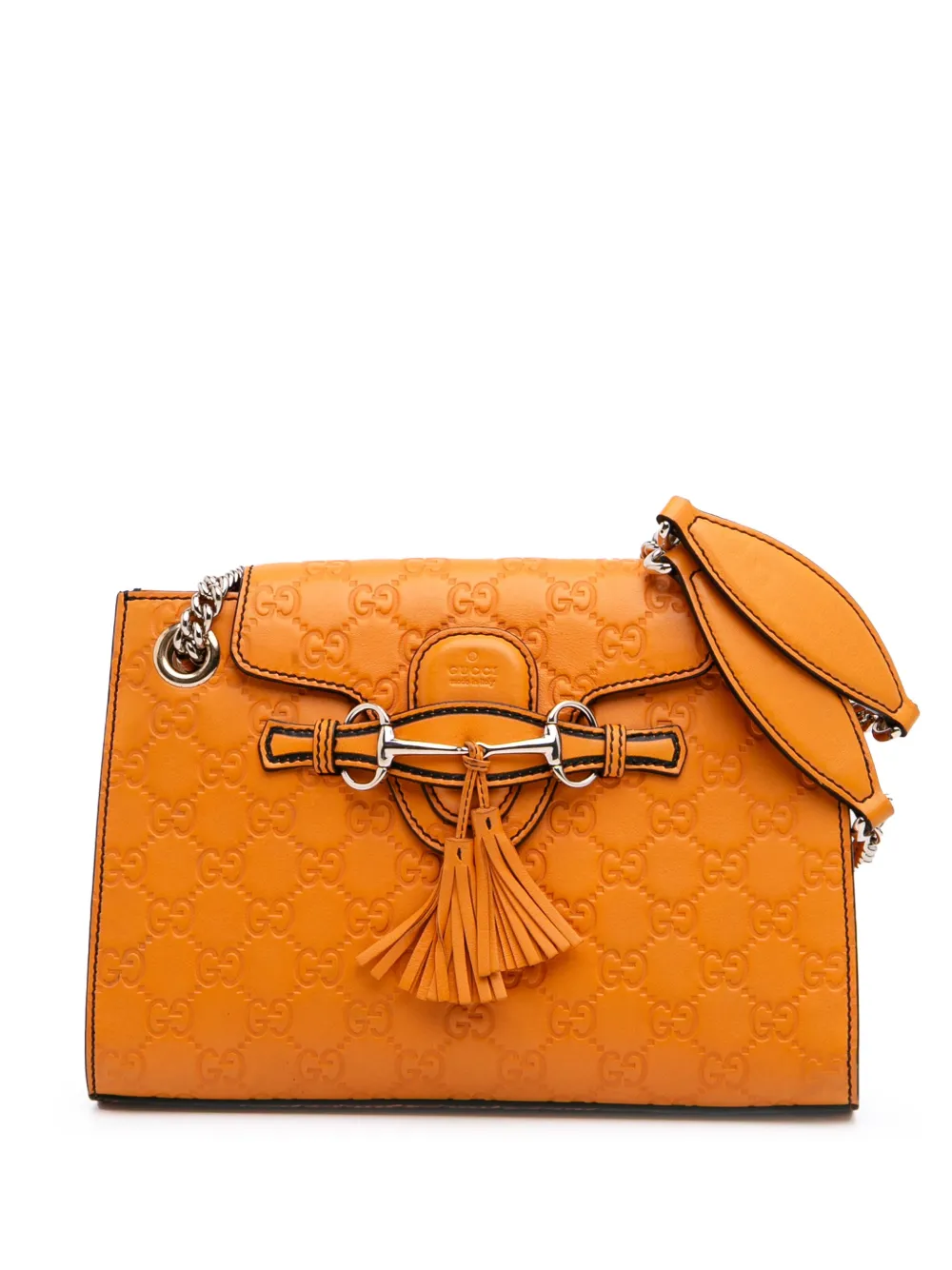 Gucci Pre-Owned 2016-2025 スモール グッチシマ エミリー ショルダーバッグ - オレンジ Gucci Pre-Owned 2016-2025 スモール グッチシマ エミリー ショルダーバッグ - オレンジ