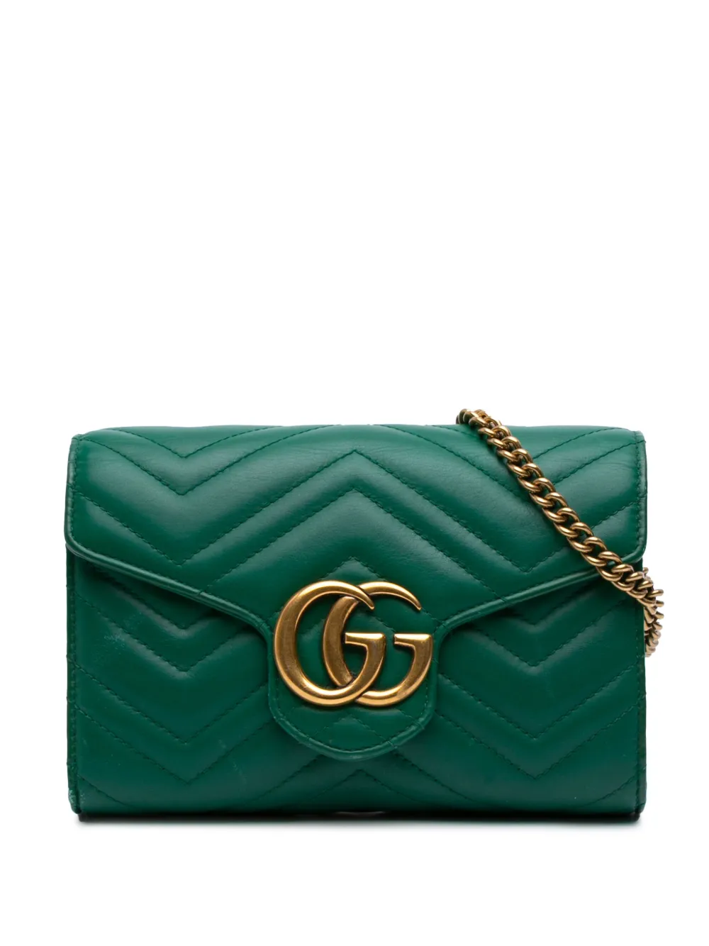Gucci Pre-Owned 2016-2025 GG Marmont Matelasse Leather Wallet On Chain Gucci Pre-Owned 2016-2025 GG Marmont Matelasse Leather Wallet On Chain