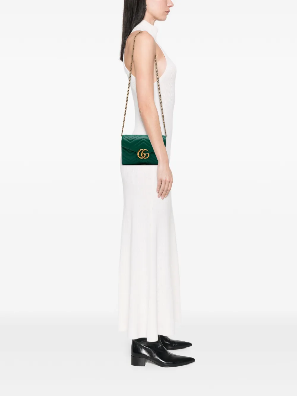 Gucci Pre-Owned 2016-2025 GG Marmont Matelasse Leather Wallet On Chain crossbody bag | Pre-Owned | Image 2