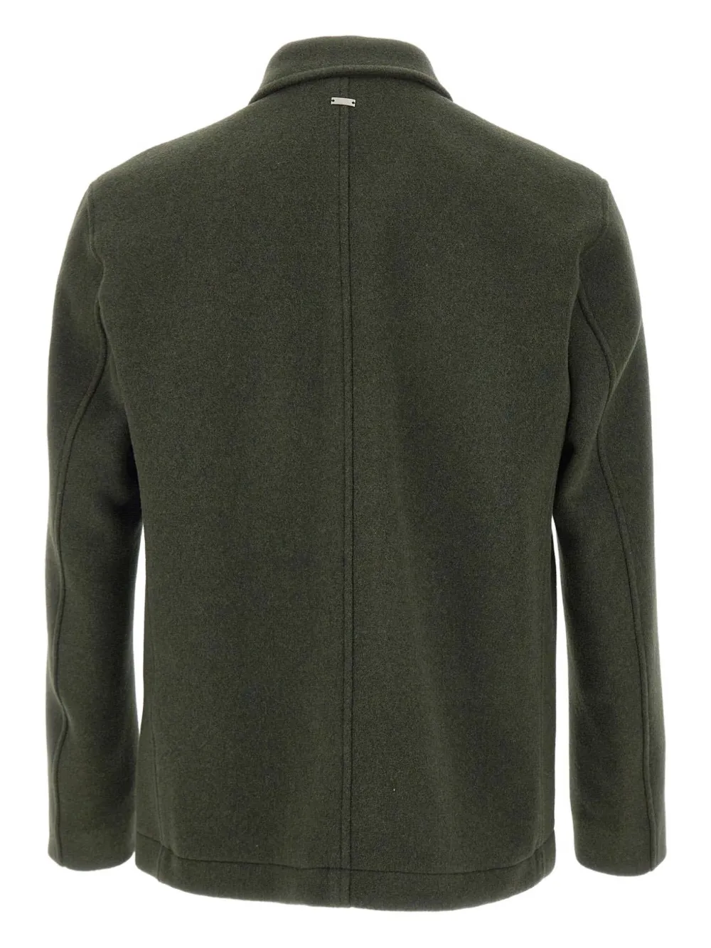Herno Shirtjack met opgestikte zak en knopen Groen
