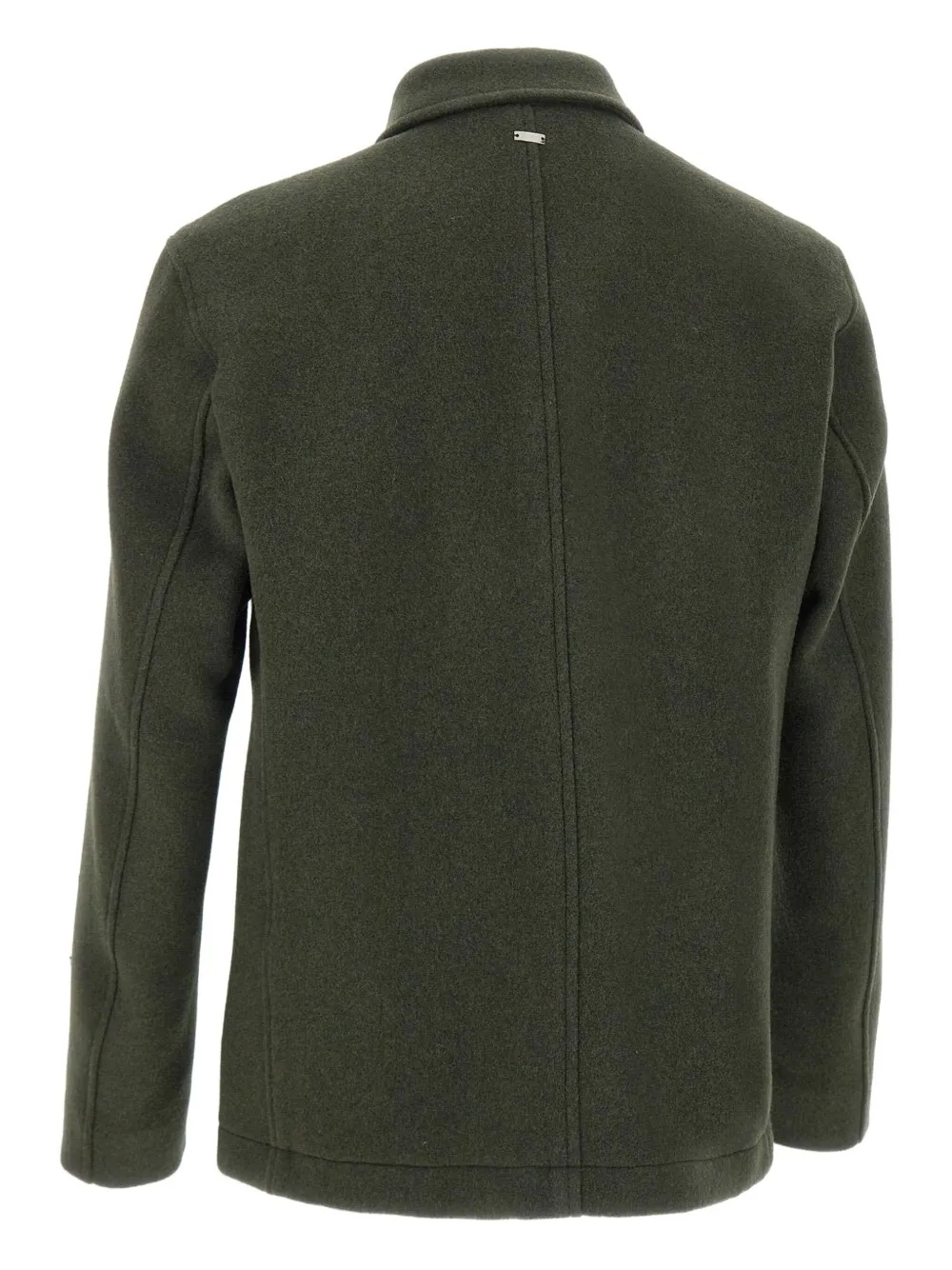 Herno Shirtjack met opgestikte zak en knopen Groen