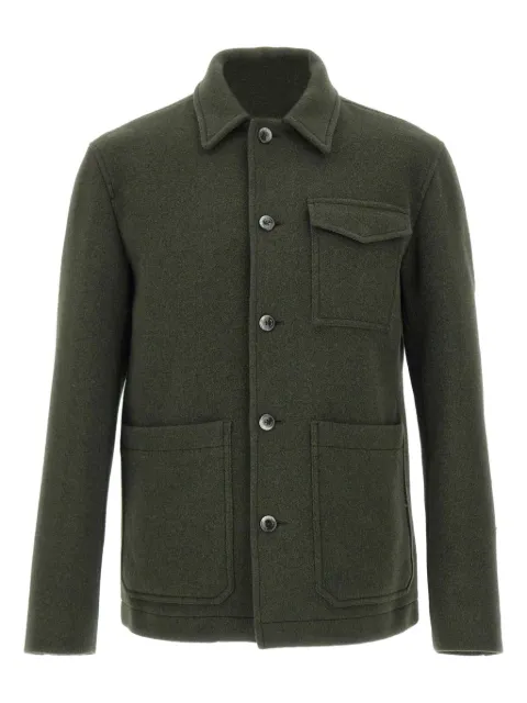 Herno patch-pocket button-fastening shirt jacket