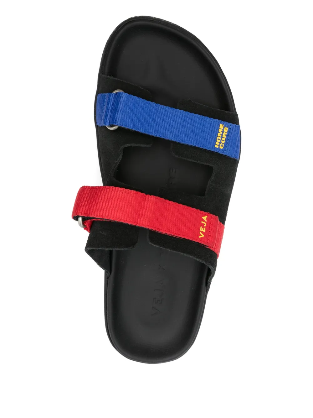 VEJA suede double-strap sandals Black