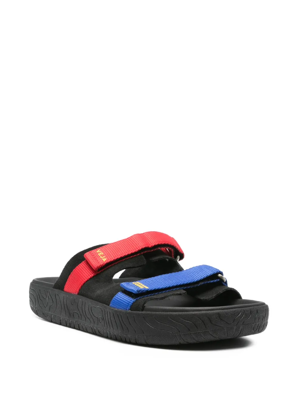 VEJA suede double-strap sandals Black