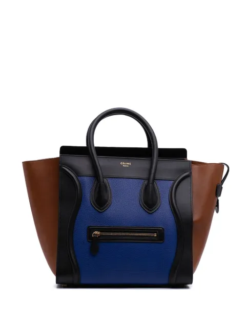 Céline Pre-Owned 2014 Mini Tricolor Leather Luggage Tote handbag