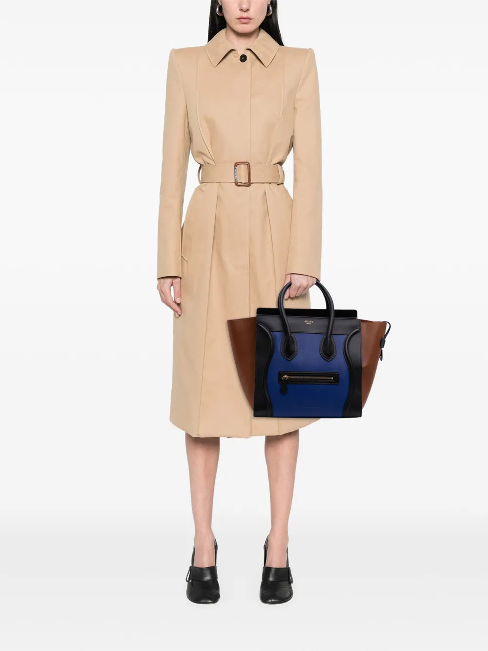 Céline Pre-Owned 2014 Mini Tricolor Leather Luggage Tote handbag | Pre-Owned | Image 2