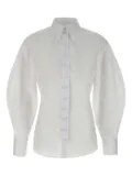 Elisabetta Franchi balloon-sleeve bow-detail shirt - White