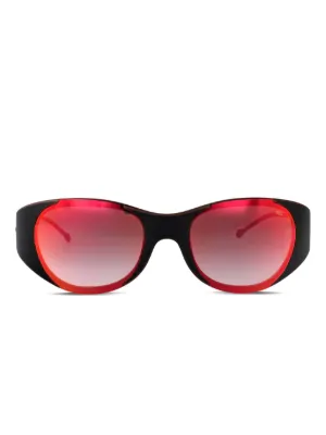 AMIRI logo-plaque Translucent Sunglasses | Red | FARFETCH IN display picture 2