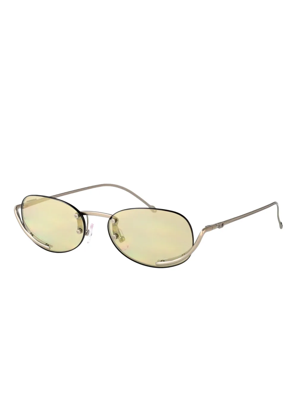 Diesel Zonnebril met ovalen montuur Beige