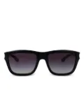 Diesel perforated square-frame sunglasses - Black