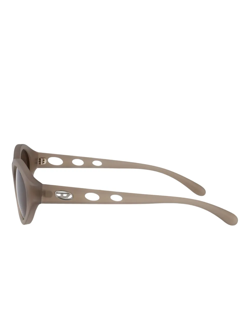 Diesel oval-frame sunglasses Beige