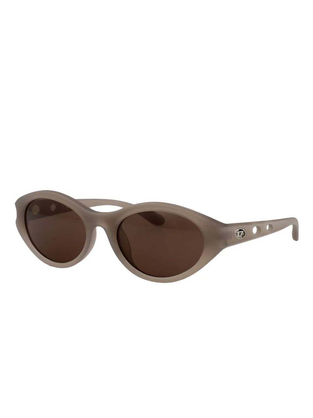 Diesel Zonnebril met ovalen montuur - Beige