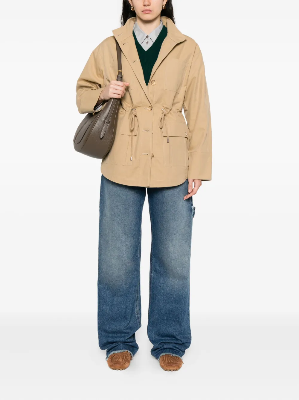 LIU JO Jas met logodetail Beige