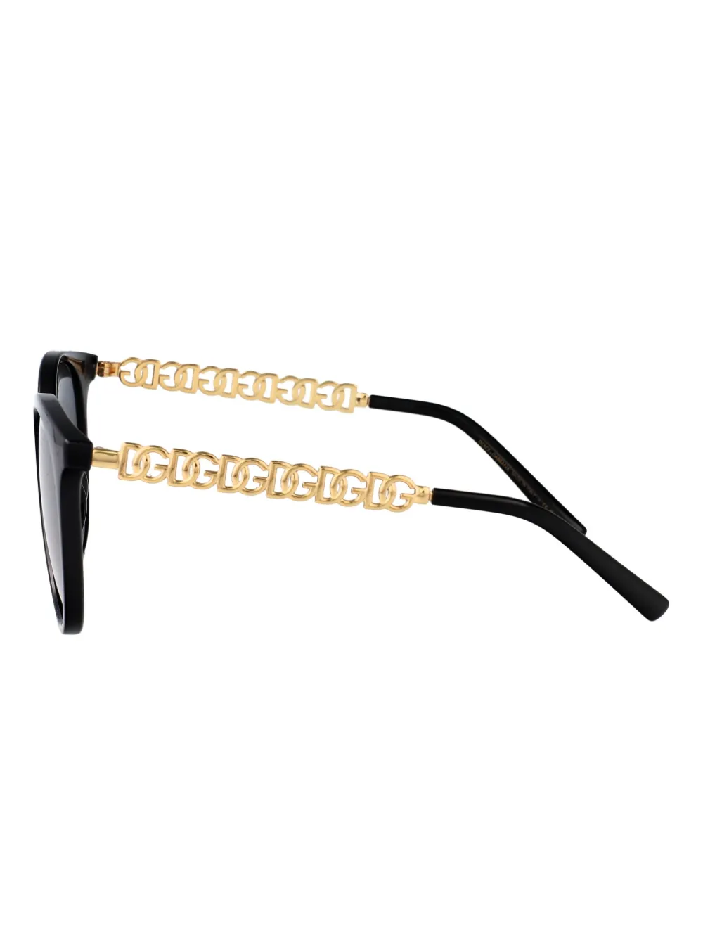 Dolce & Gabbana Eyewear chain-embellished round-frame sunglasses Zwart