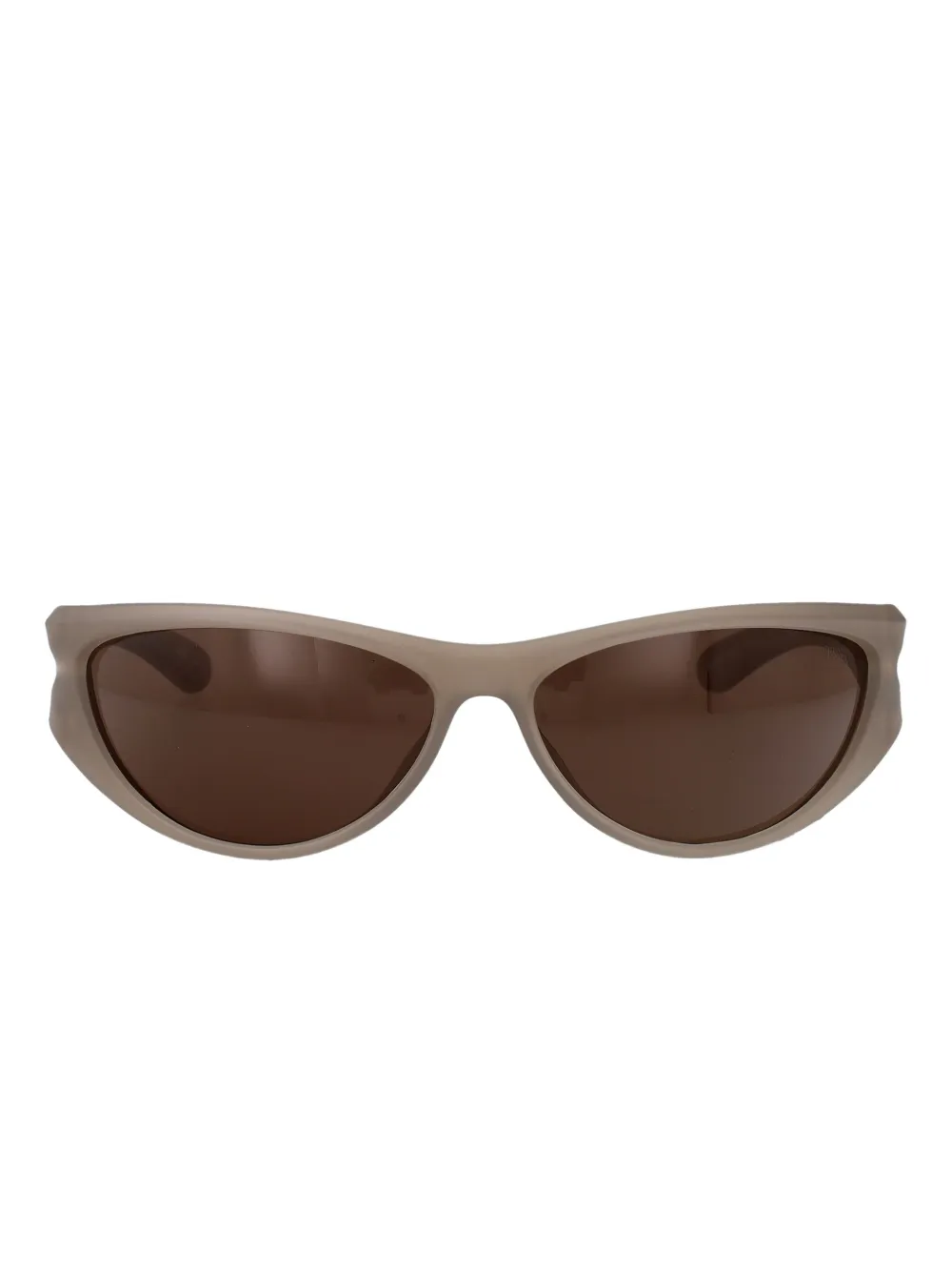 Diesel perforated-arms oval-lens sunglasses Grijs