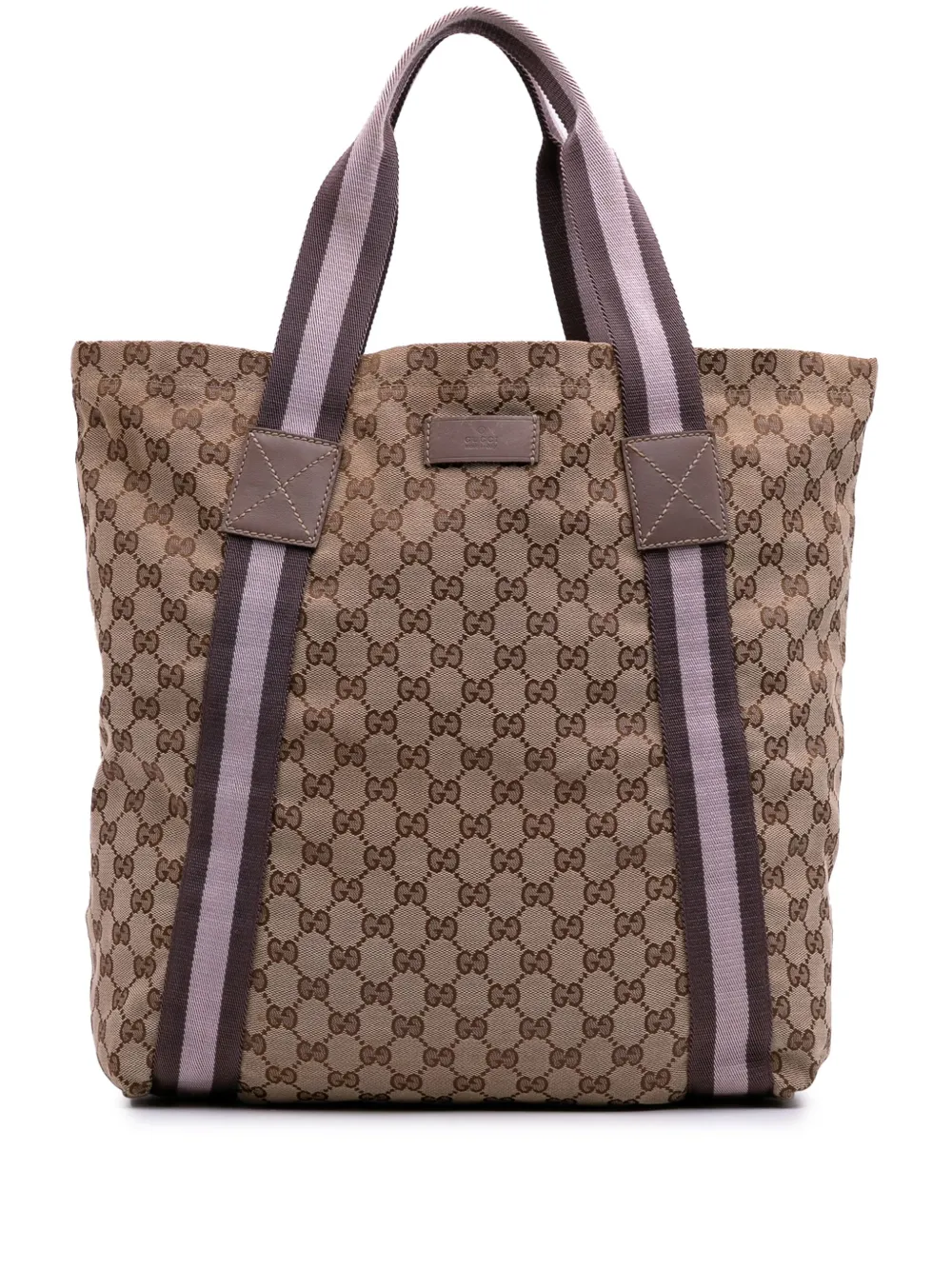 Gucci Pre-Owned 2016-2025 GG Canvas Web tote bag - ブラウン Gucci Pre-Owned 2016-2025 GG Canvas Web tote bag - ブラウン
