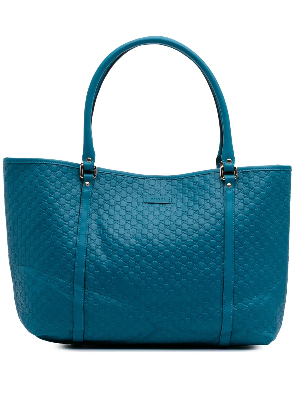 Gucci Pre-Owned 2016-2025 マイクログッチシマ ジョイ トートバッグ - ブルー Gucci Pre-Owned 2016-2025 マイクログッチシマ ジョイ トートバッグ - ブルー