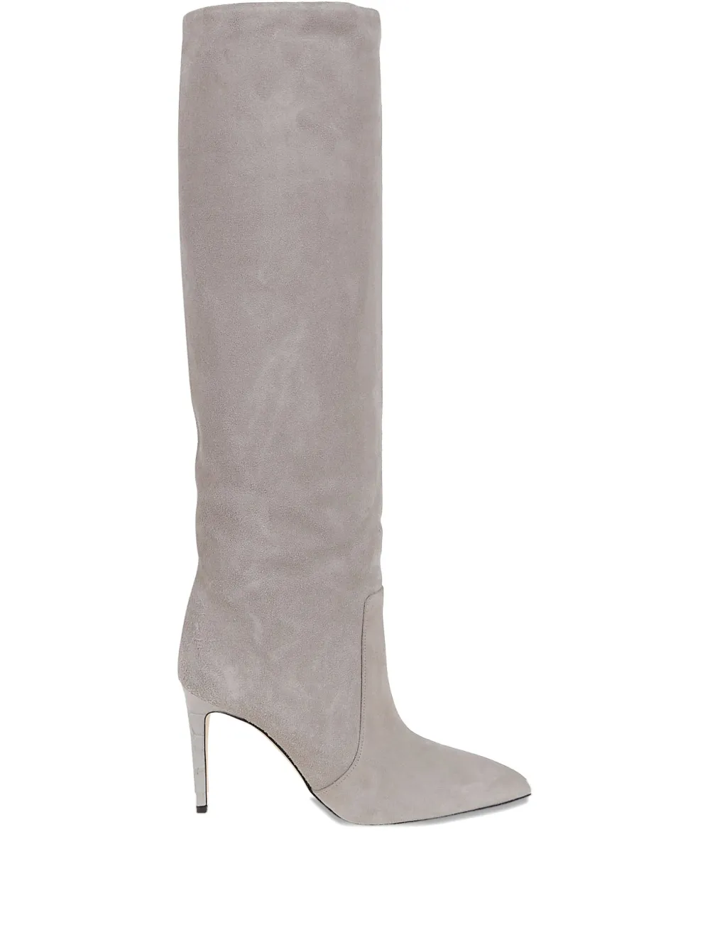 Paris Texas 85mm Suede Stiletto Boots In Gray