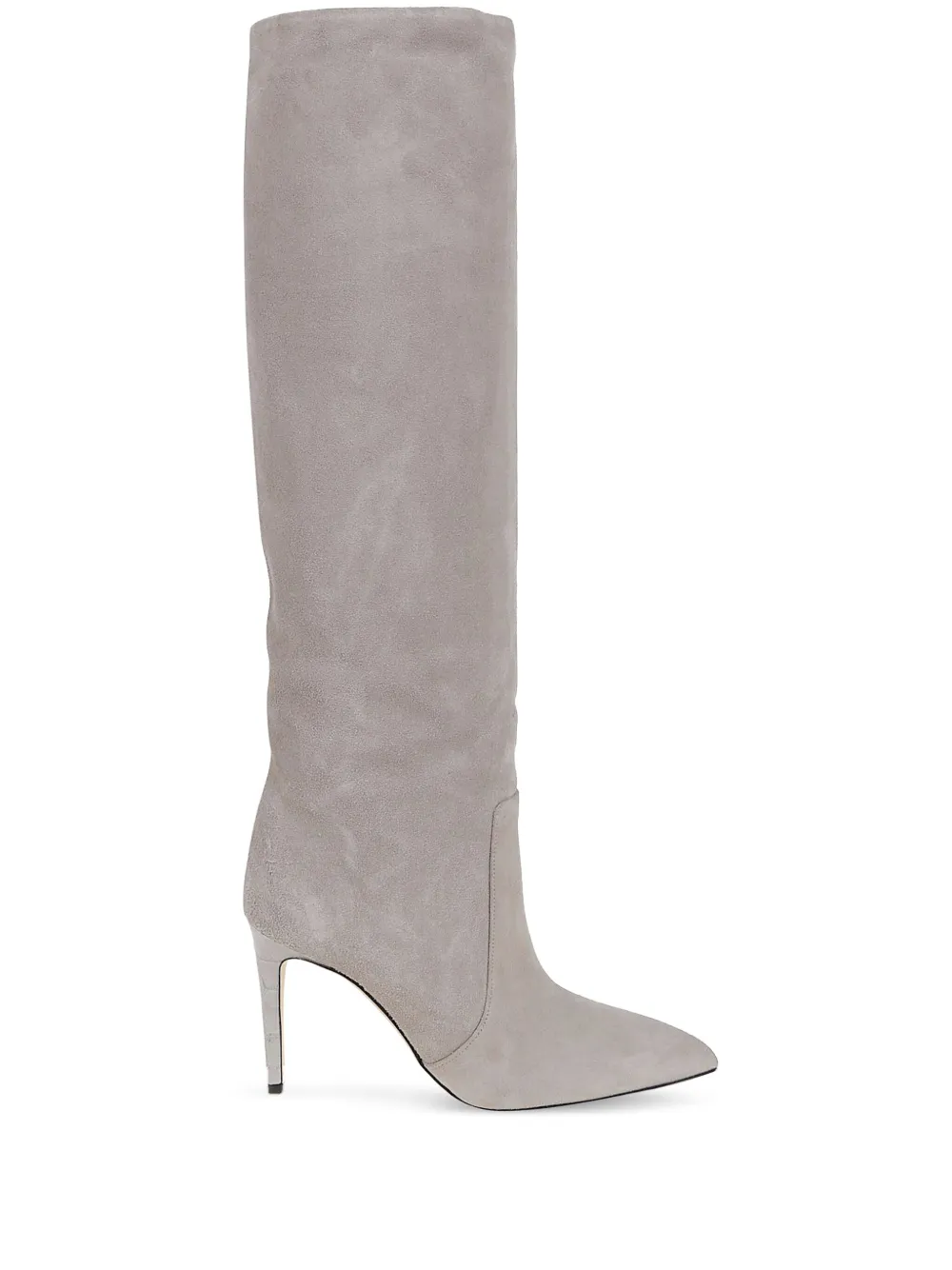 Paris Texas 85mm suede stiletto boots Grey