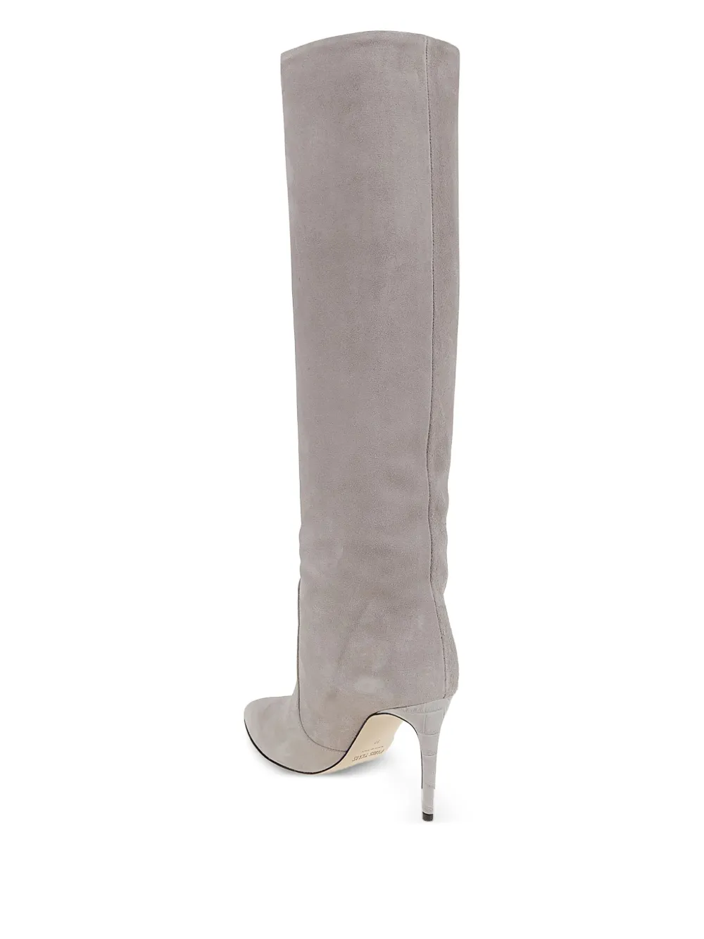 Paris Texas 85mm suede stiletto boots Grey