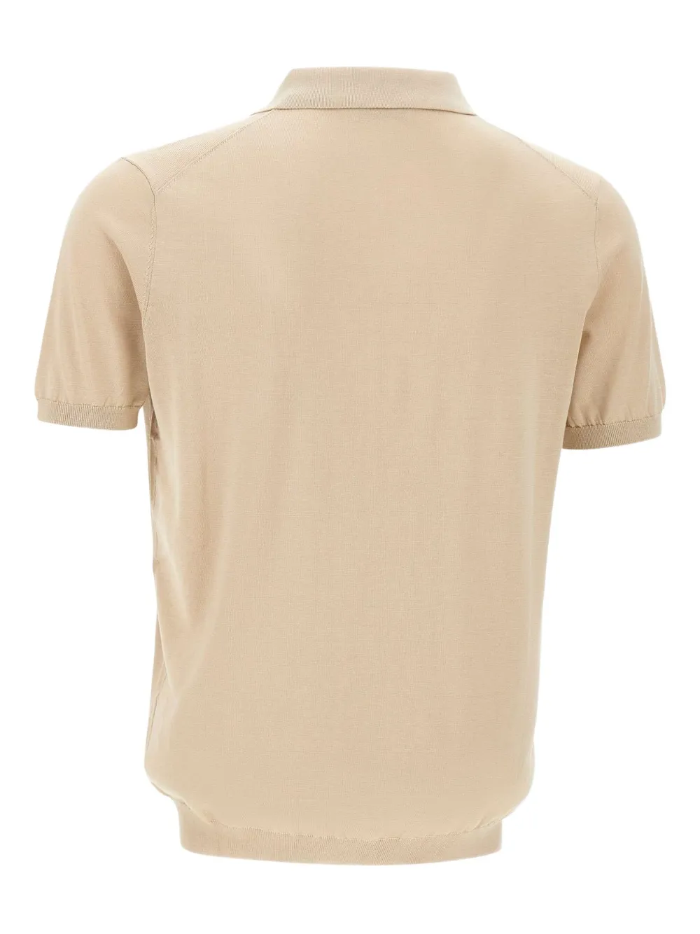 Kangra Geribbeld poloshirt - Beige