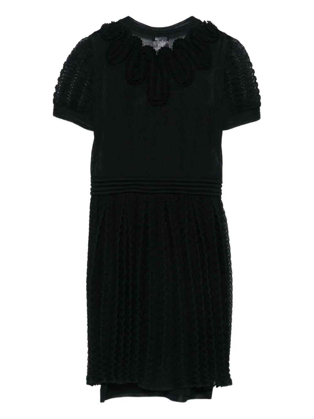 CHANEL Pre-Owned 2010s geplooide jurk - Zwart