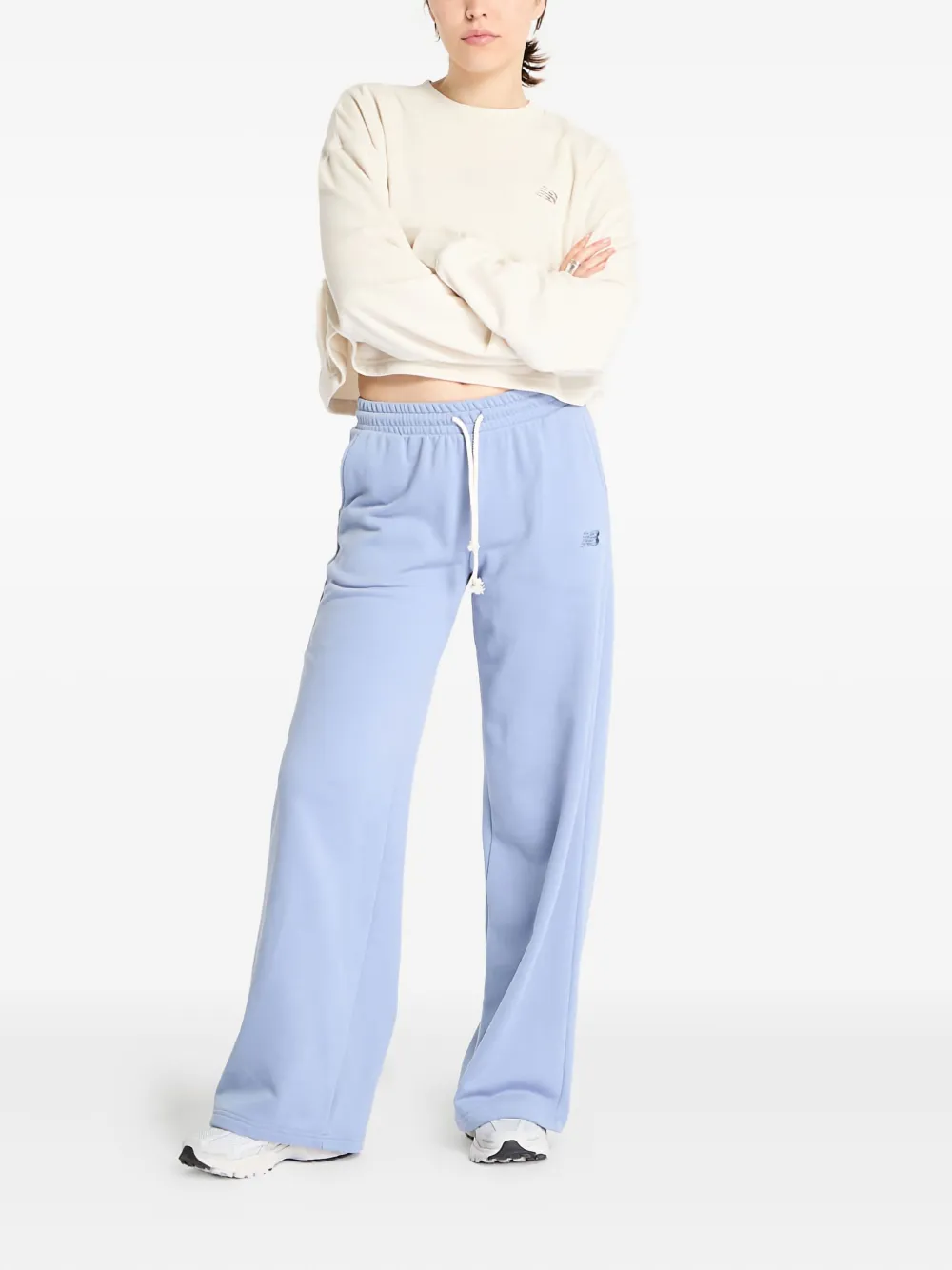 New Balance Fleece Track Pants In Blue