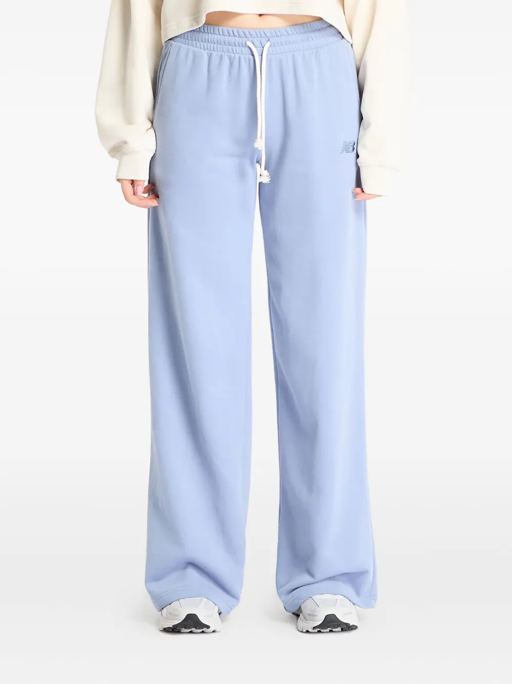 New Balance Fleece Track Pants In Blue
