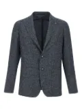 Tagliatore textured weave blazer - Blue