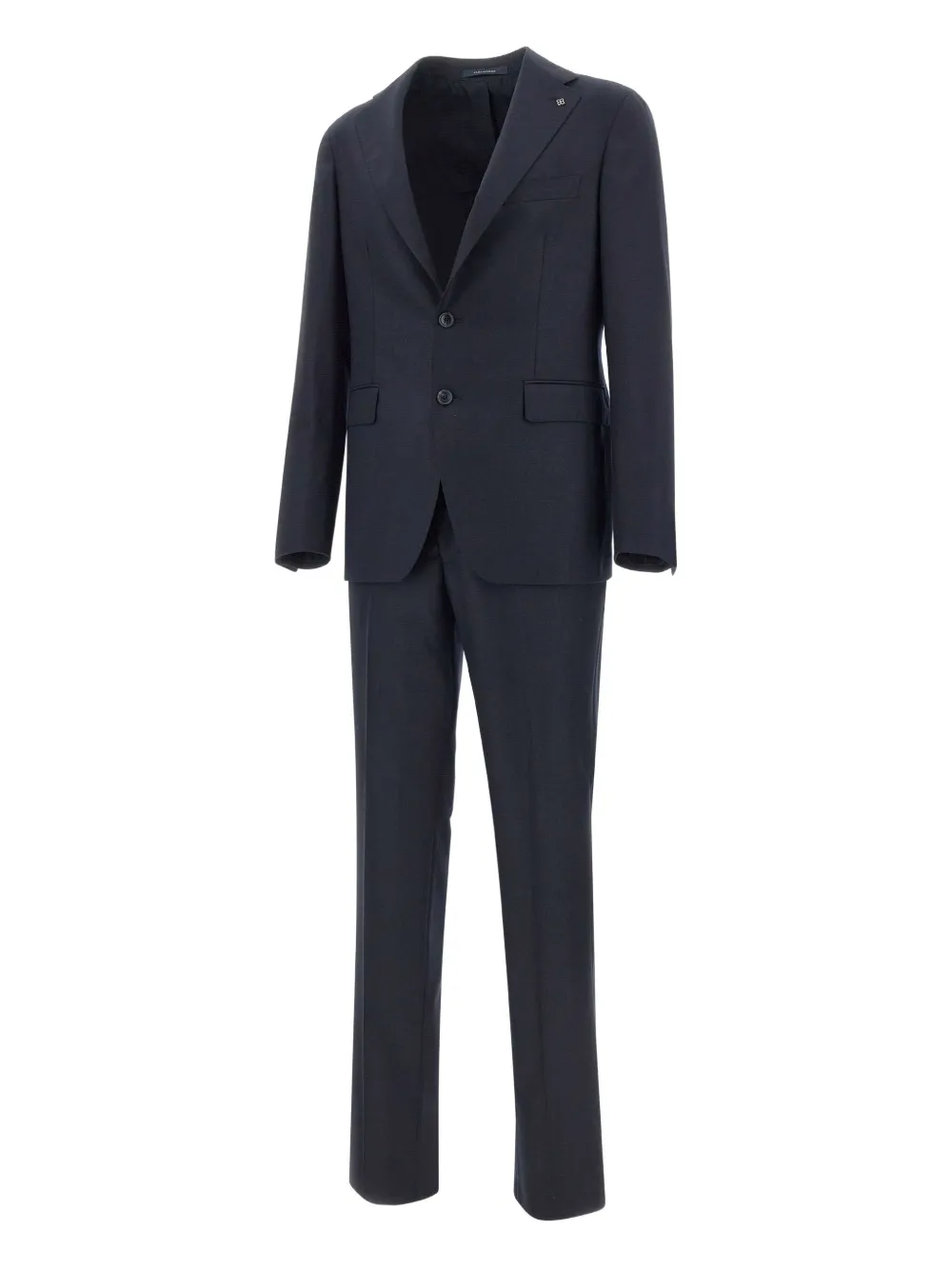 Tagliatore Wollen pak met smalle revers Blauw