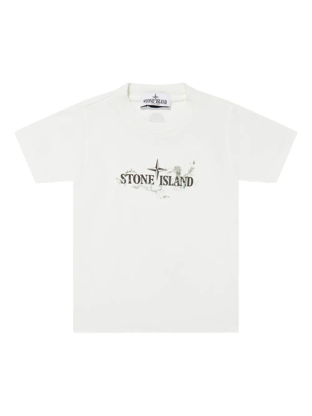 Stone Island Junior T-shirt met logoprint Wit