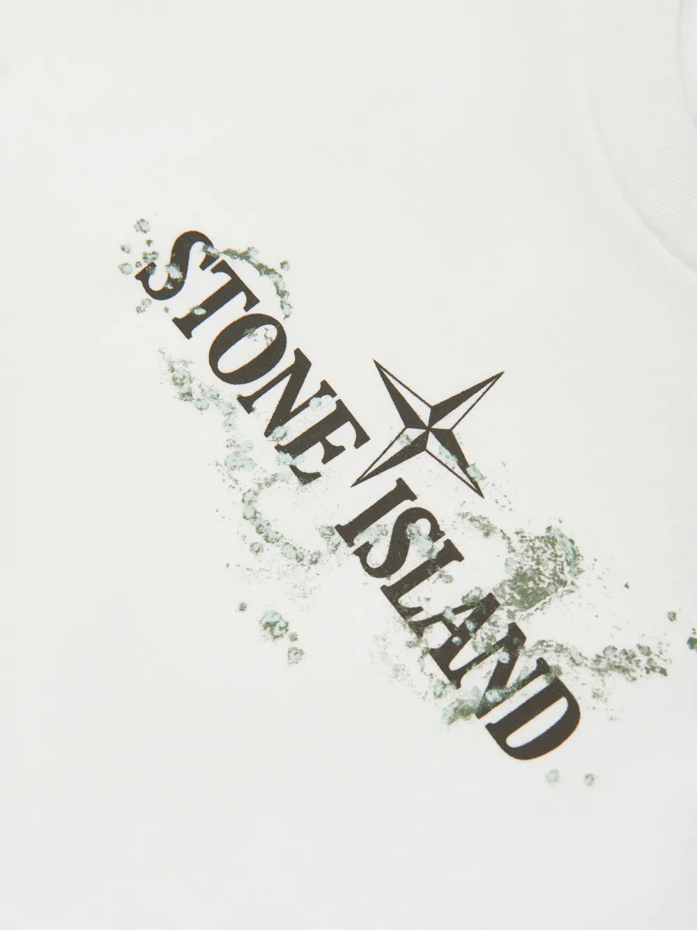 Stone Island Junior T-shirt met logoprint Wit