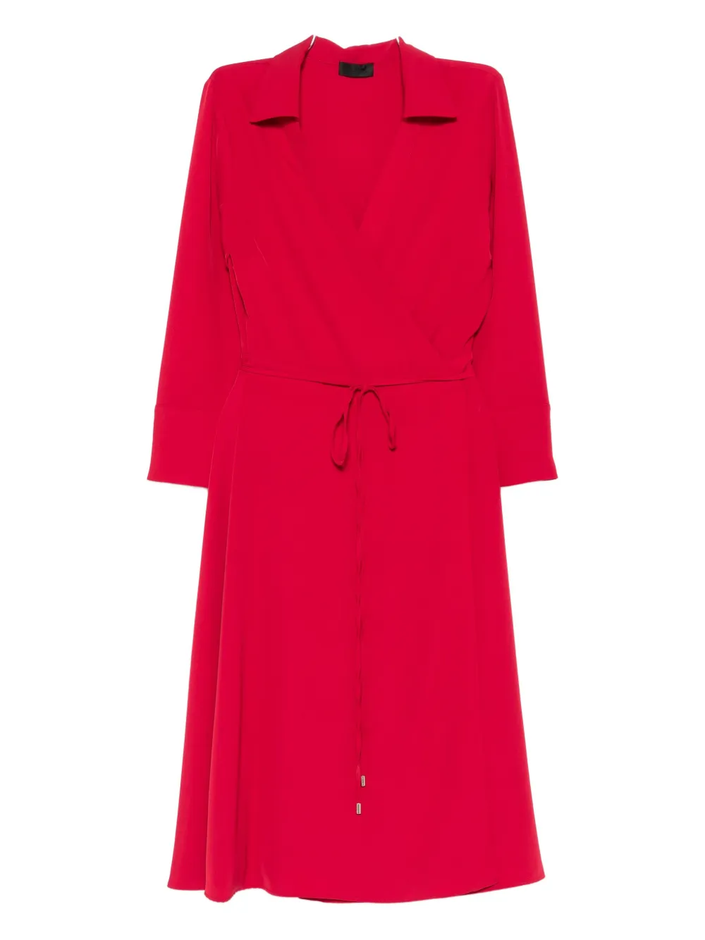Liu •jo V-neck Midi Dress In Red