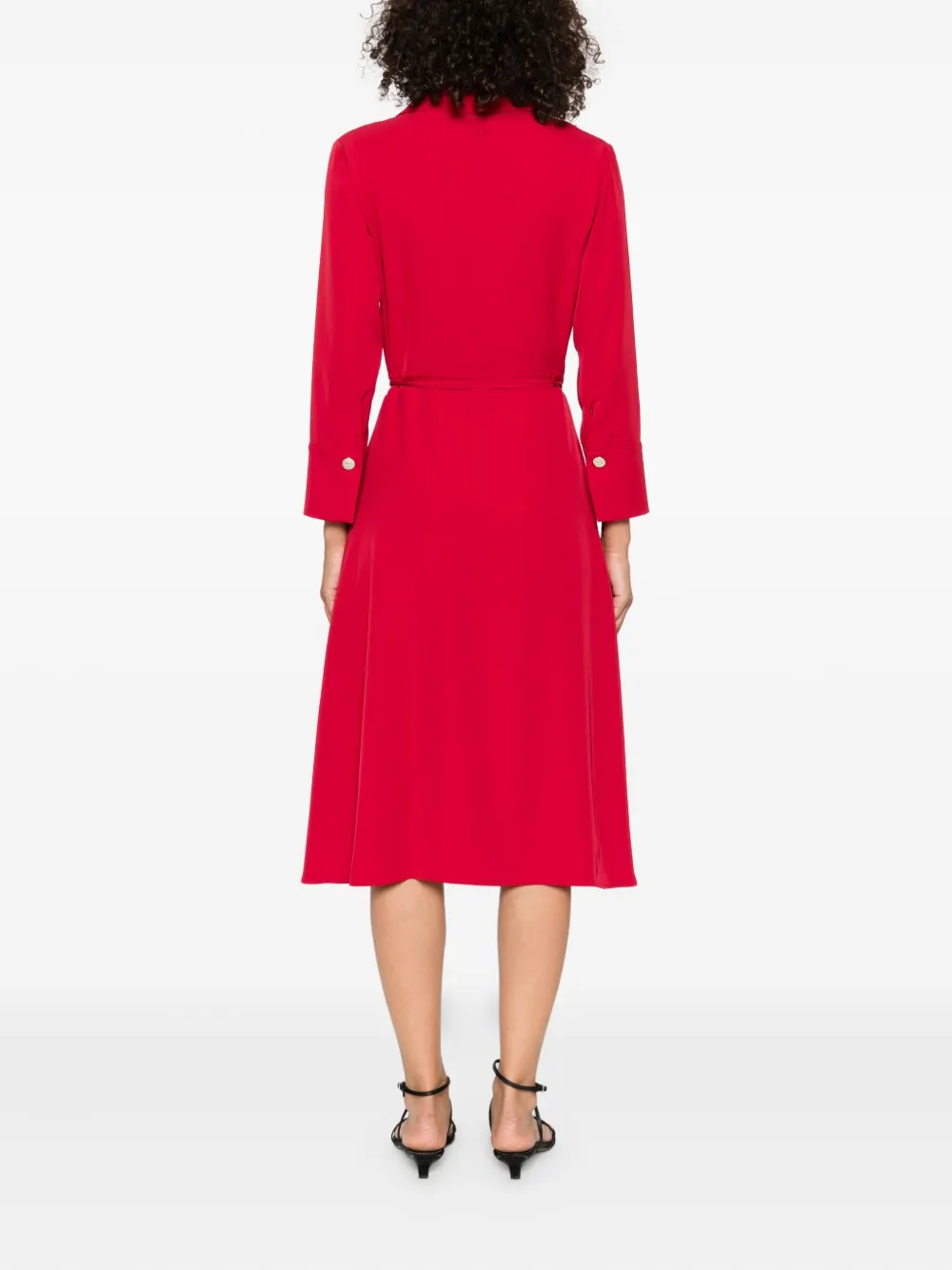 LIU JO V-neck midi dress Rood