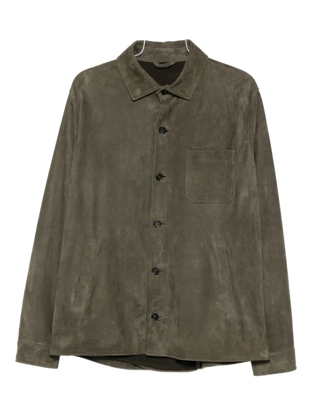 Maurizio Baldassari buttoned leather jacket | Green | Image 1