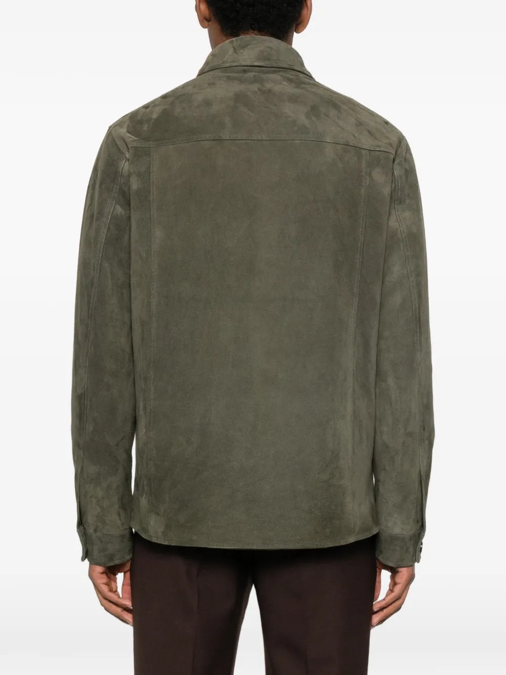 Maurizio Baldassari Buttoned Leather Jacket In Multi