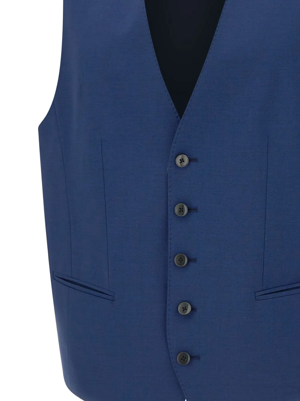 BOSS five-button waistcoat Blauw