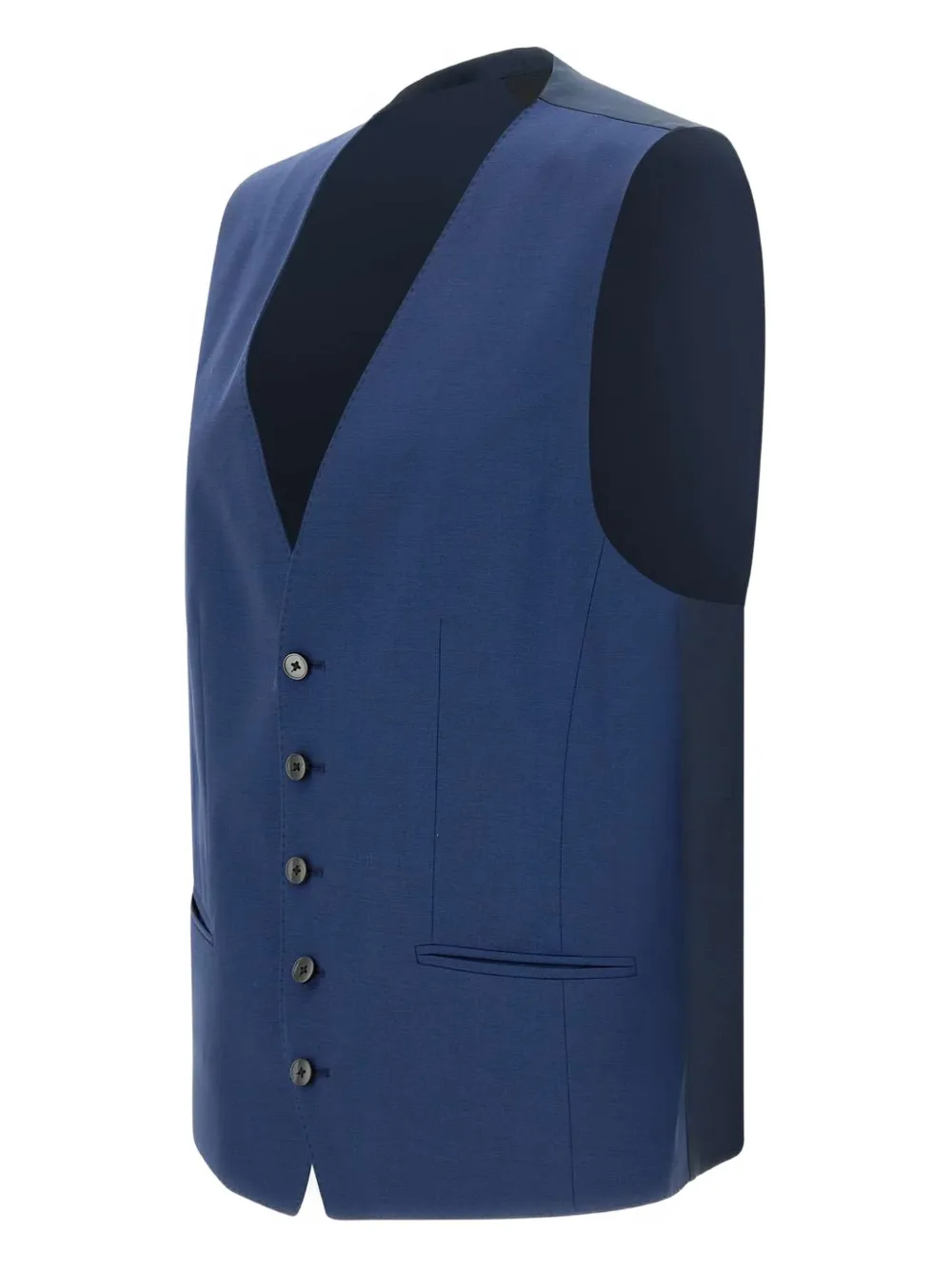 BOSS five-button waistcoat Blauw