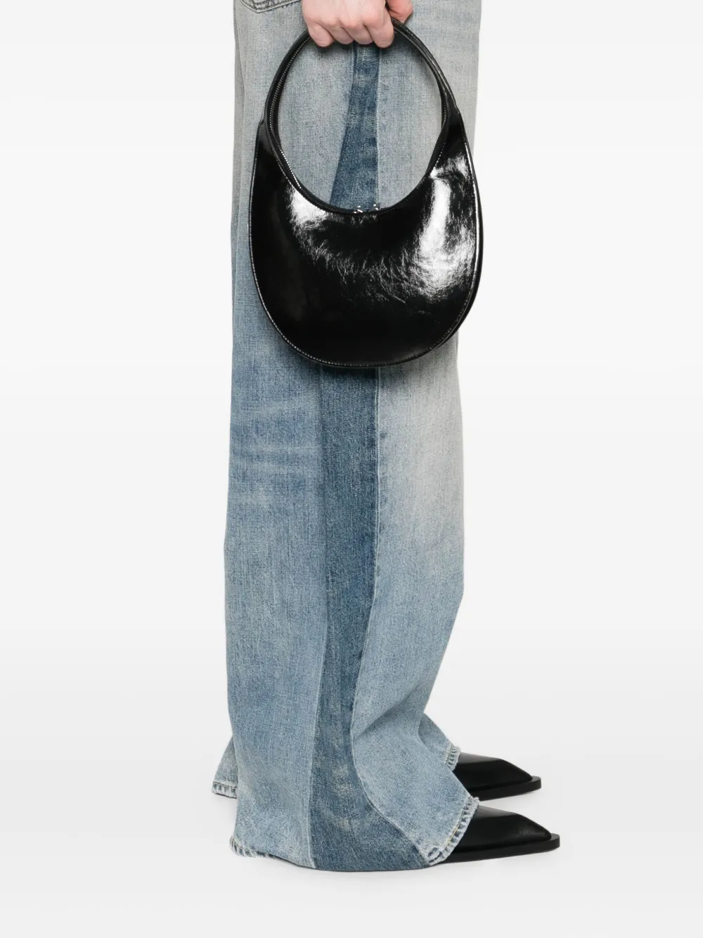 Coperni Crescent shopper met rits Zwart