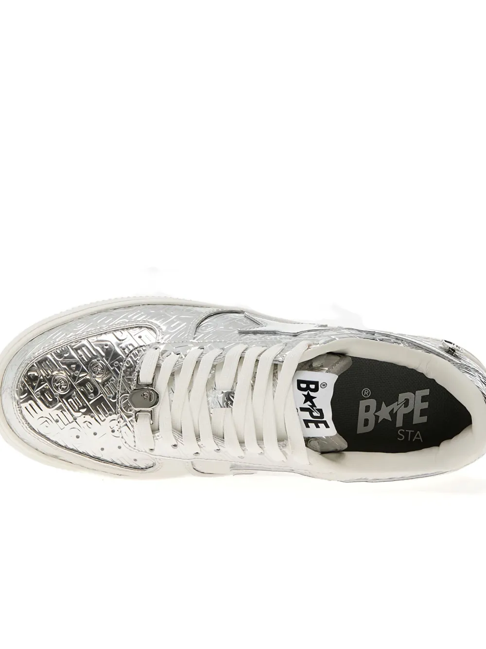 A Bathing Ape Logo-patch Low-top Sneakers In Gray