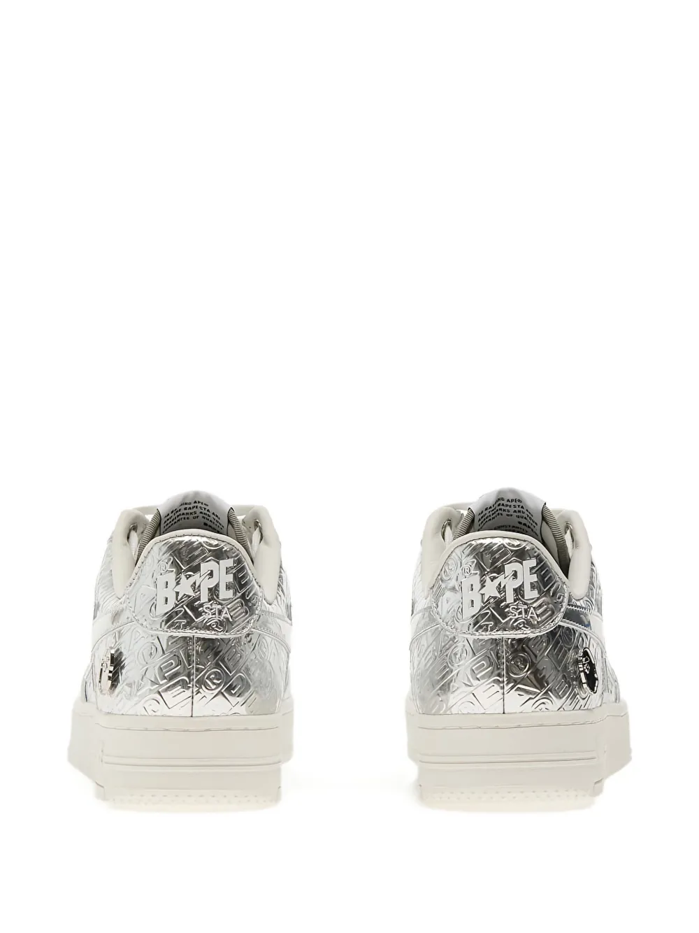 A Bathing Ape Logo-patch Low-top Sneakers In Gray