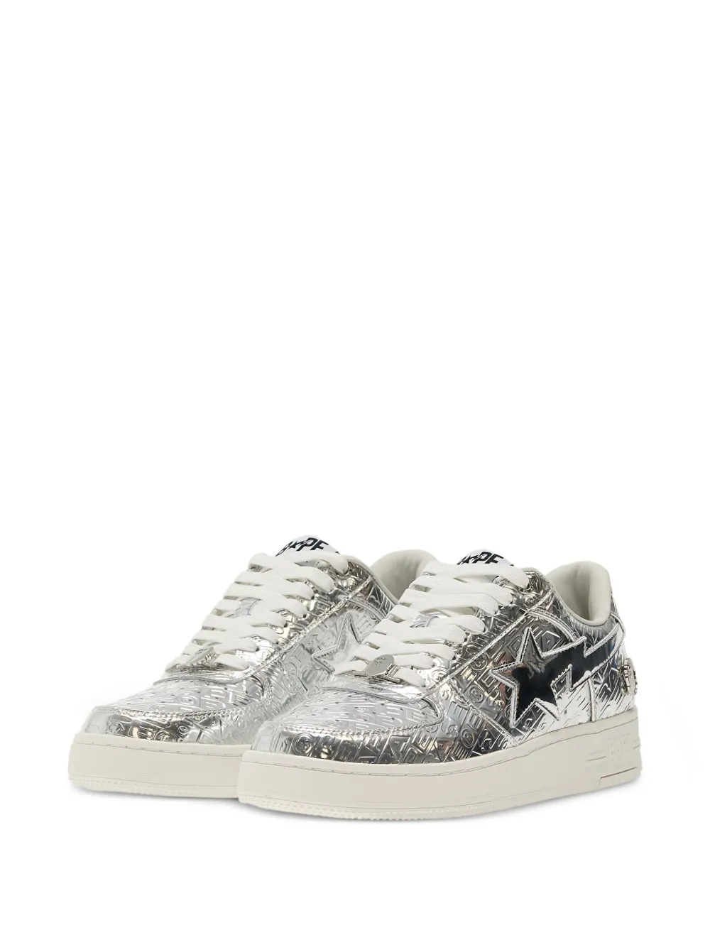 A BATHING APE logo-patch low-top sneakers Grey