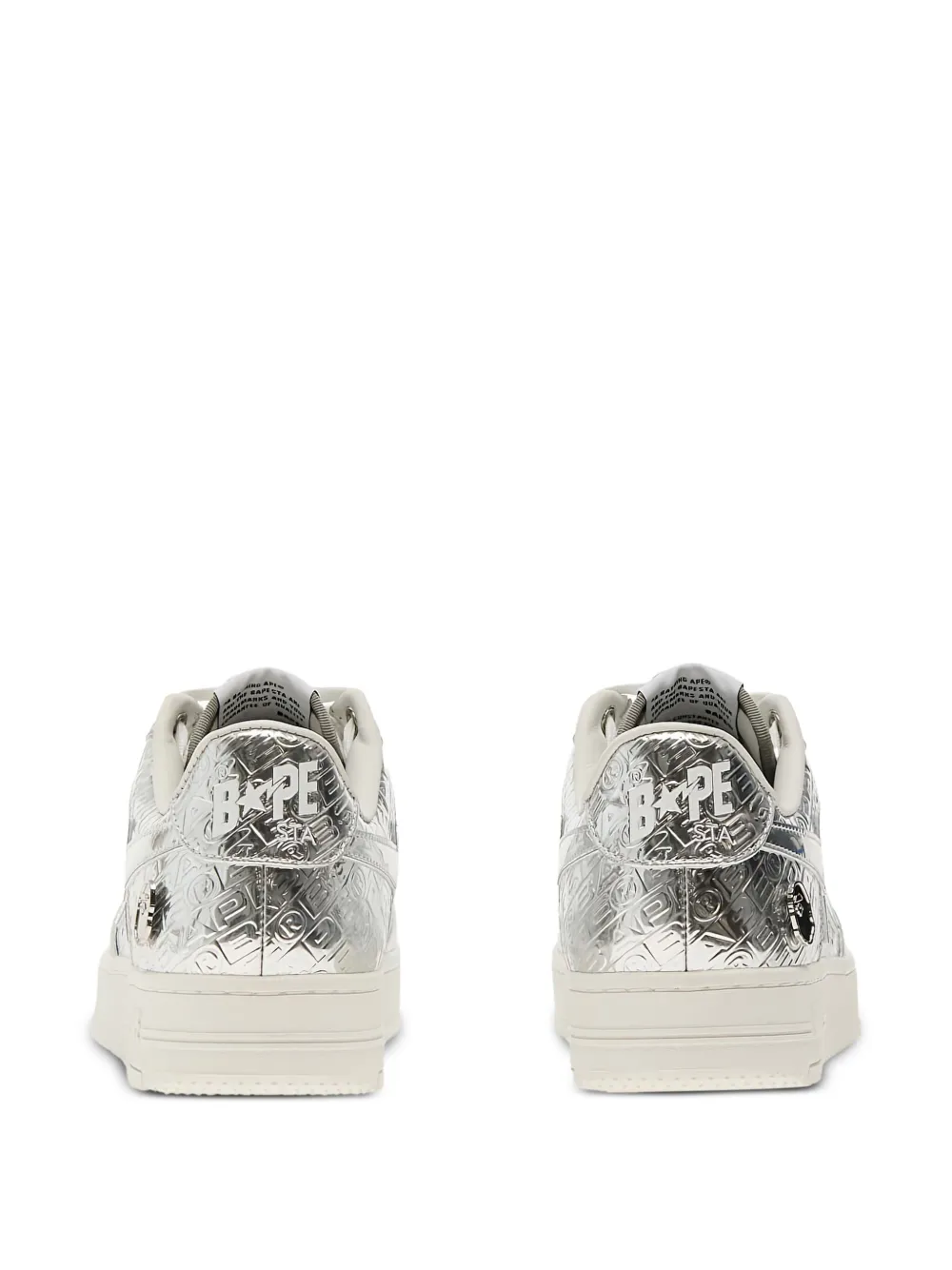A BATHING APE logo-patch low-top sneakers Grey