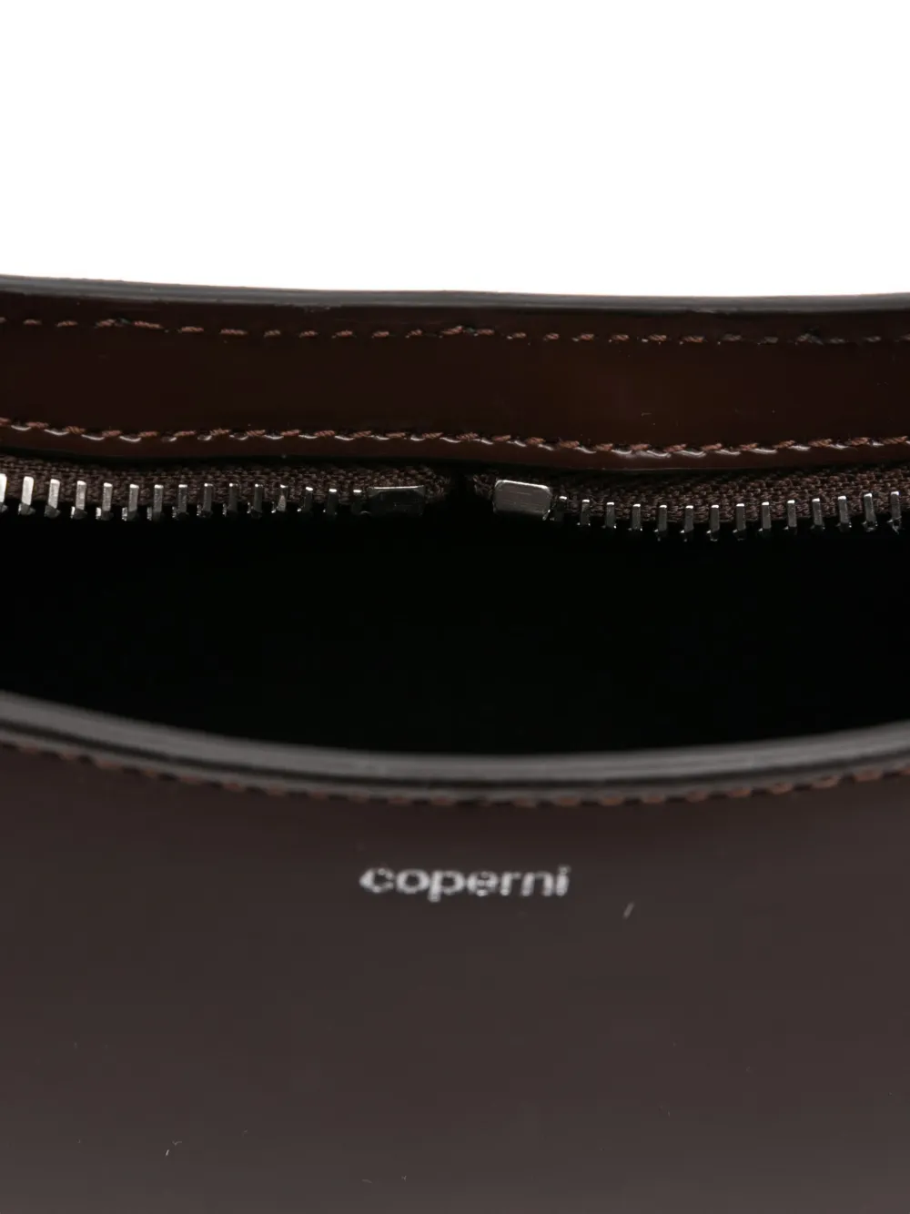 Coperni Slim Swipe lakleren schoudertas Bruin