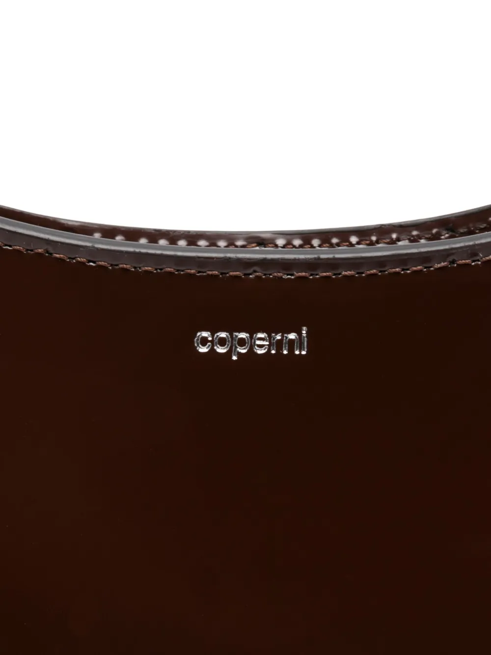 Coperni Slim Swipe lakleren schoudertas Bruin