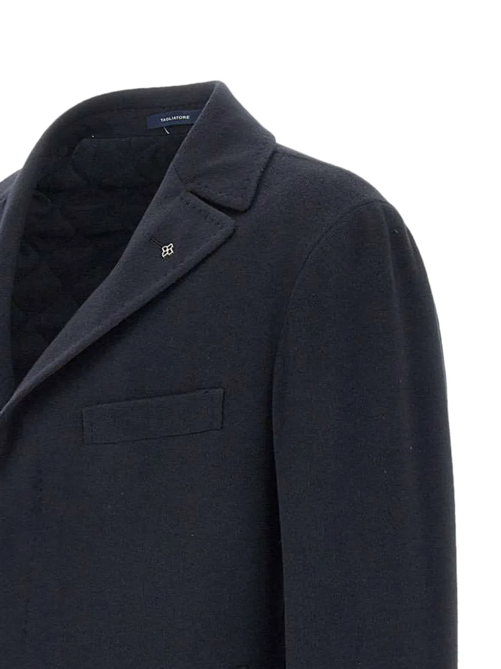 Tagliatore Kasjmier mantel met enkele rij knopen Blauw