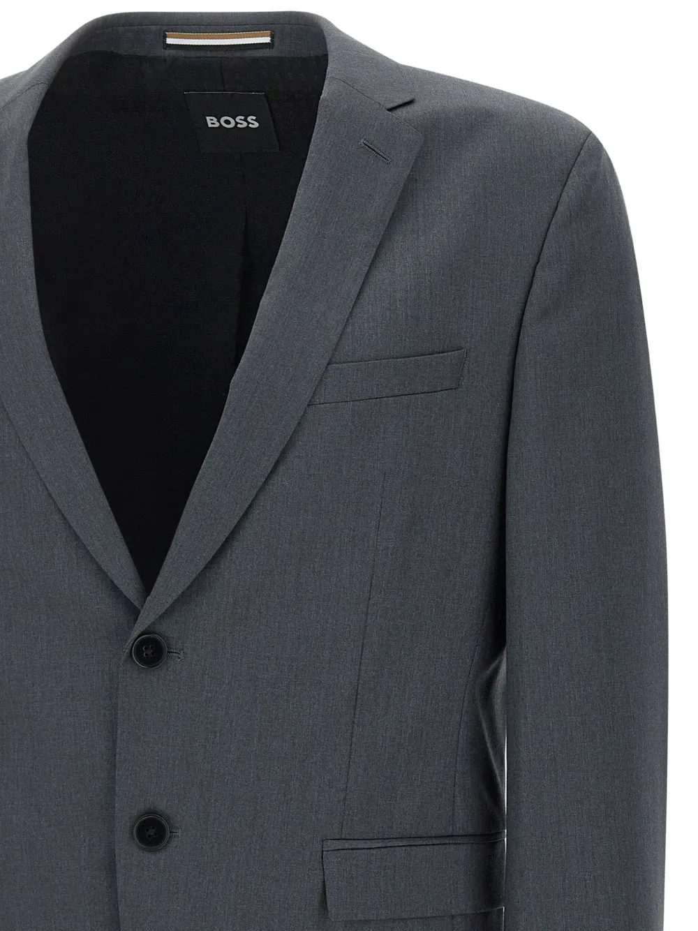 BOSS Wollen blazer met puntige revers Grijs
