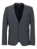 BOSS peak-lapel wool blazer - Grey
