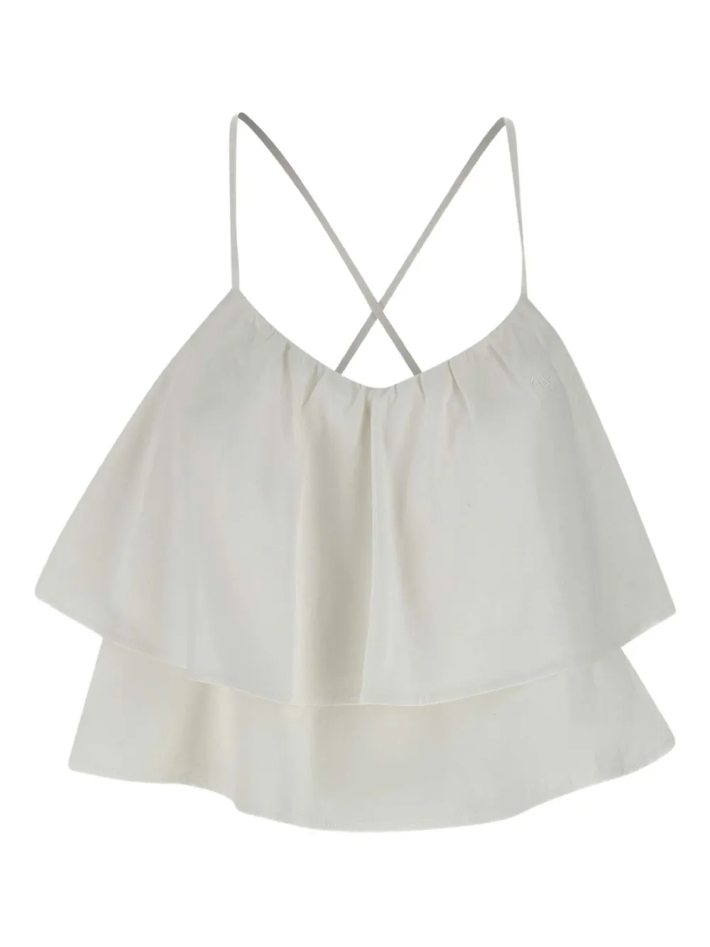 Sun68 double-frill top