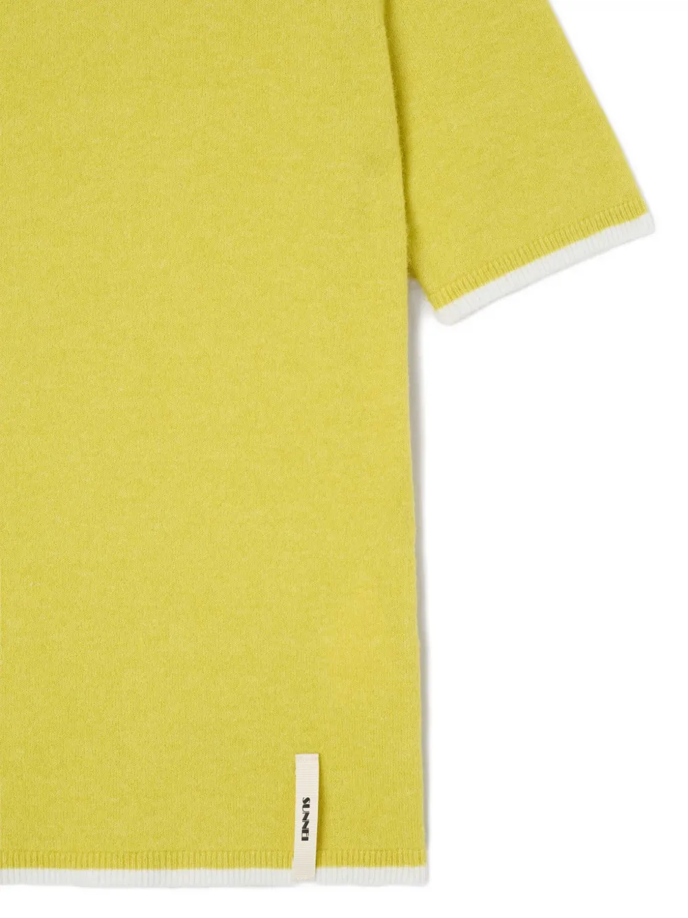 Sunnei Short-sleeve Knit T-shirt In Yellow